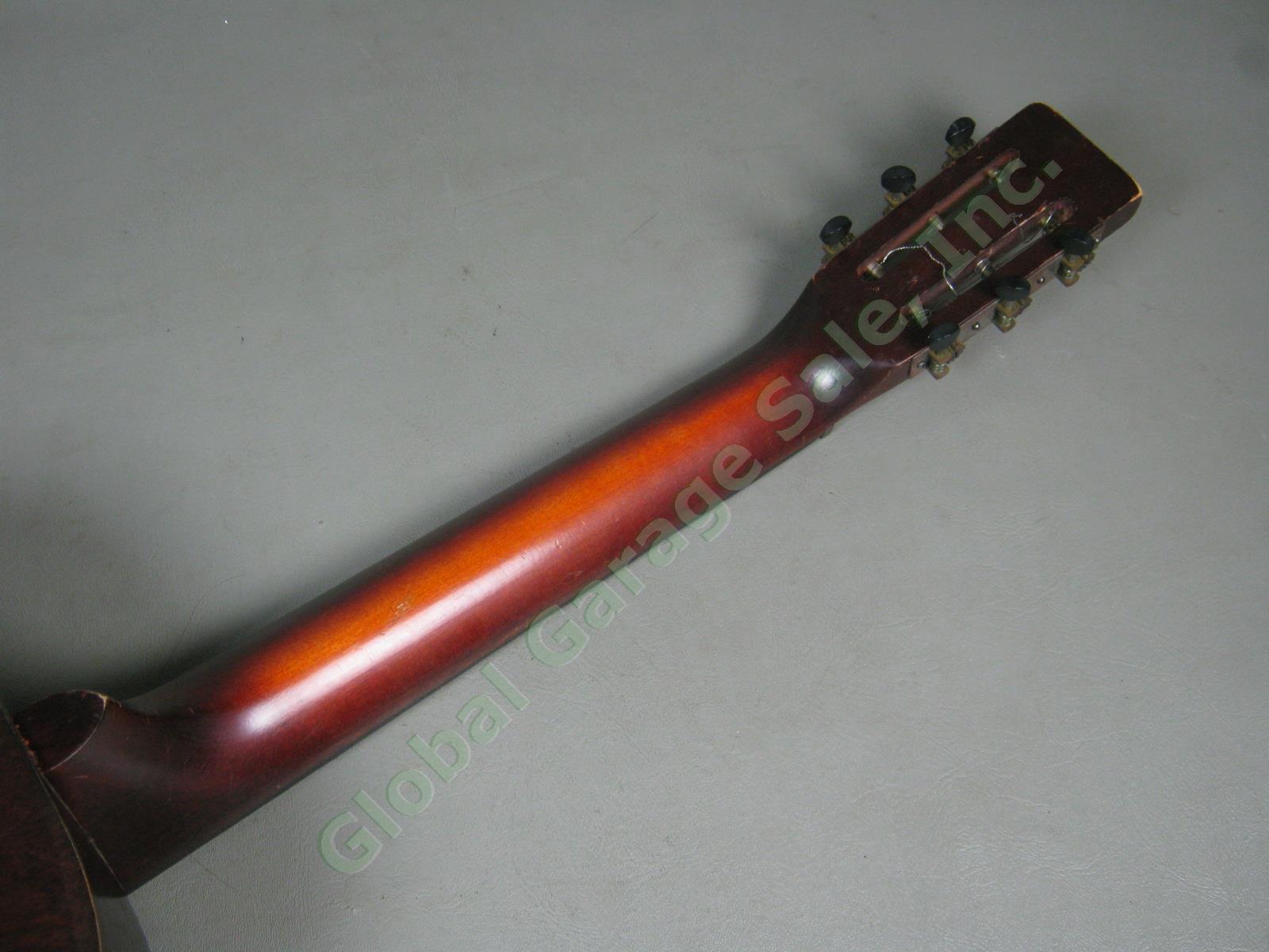 Vtg 1920s 1930s B&J Serenader 6-String Acoustic Parlor Guitar W/ Case Regal Kay 20