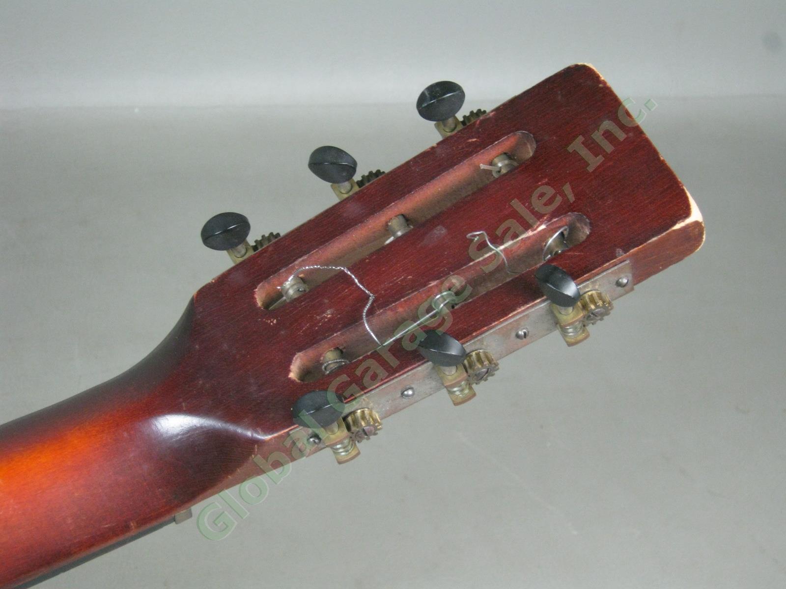 Vtg 1920s 1930s B&J Serenader 6-String Acoustic Parlor Guitar W/ Case Regal Kay 21