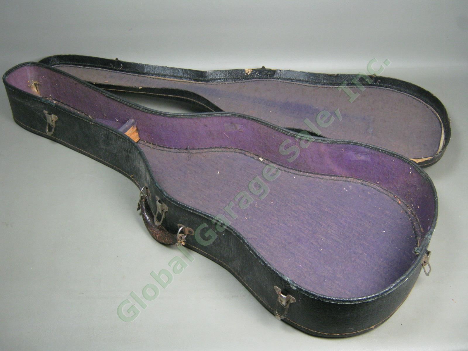 Vtg 1920s 1930s B&J Serenader 6-String Acoustic Parlor Guitar W/ Case Regal Kay 24