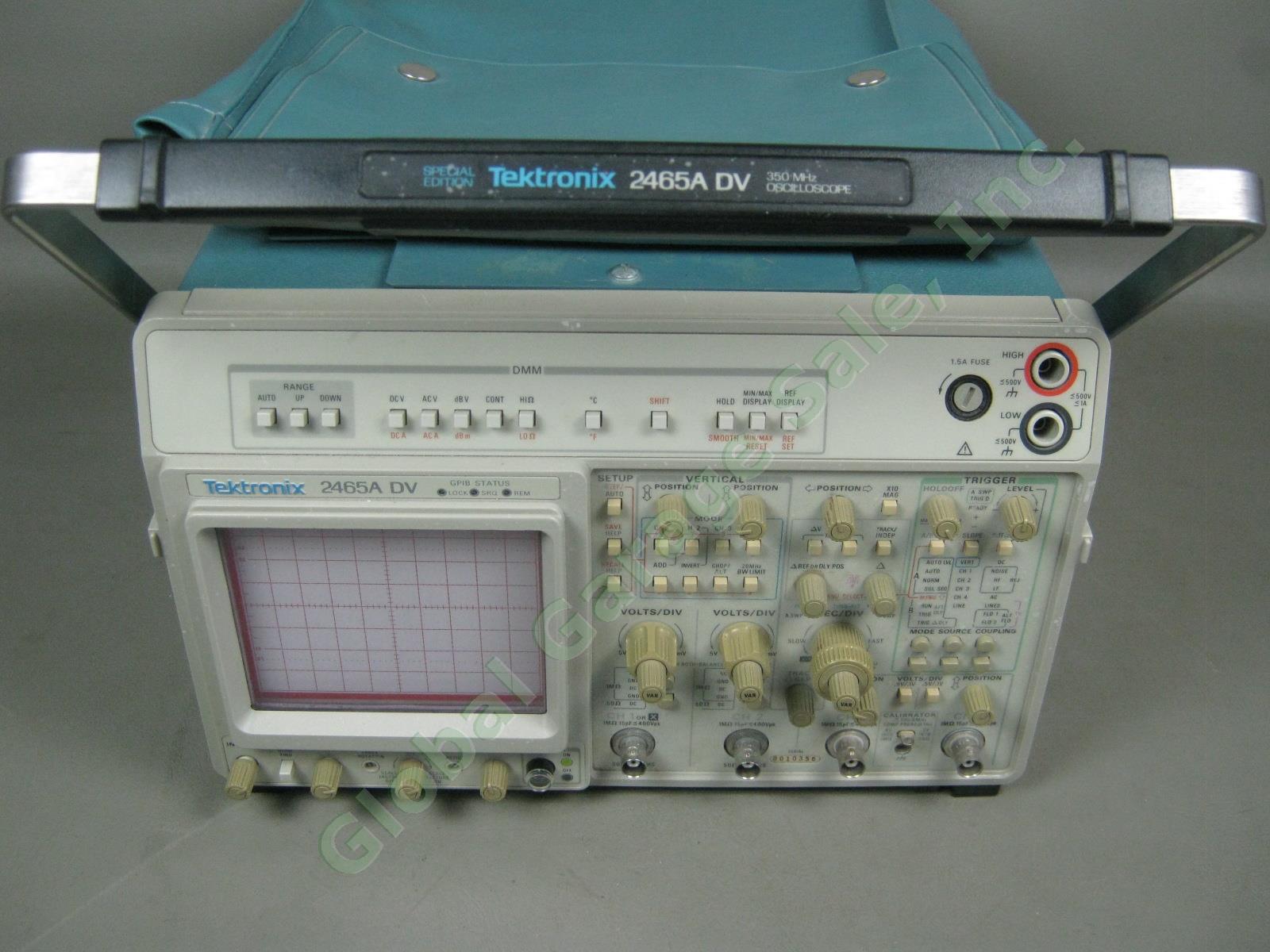 Tektronix 2465A DV Special Edition 350MHz 4 Channel Oscilloscope + P6136 Probe + 1