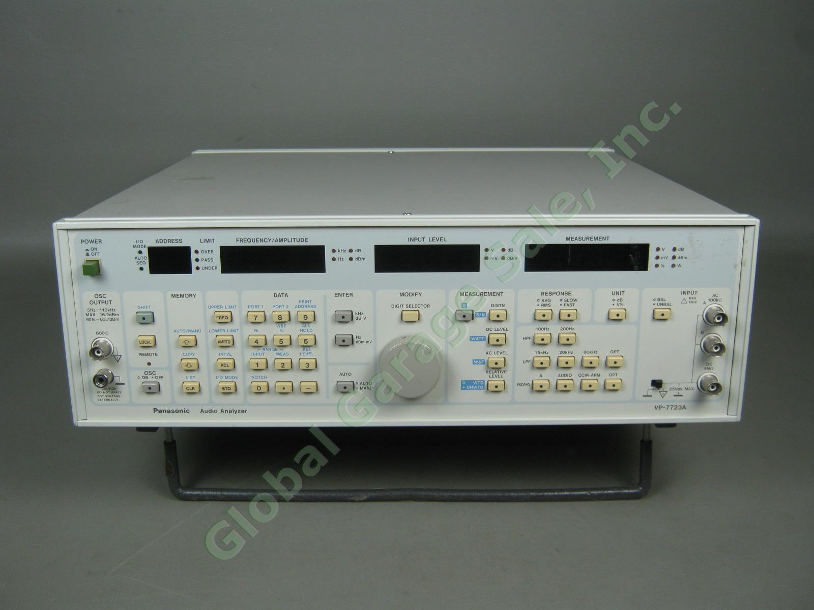 Panasonic VP-7723A Ultra Low Distortion Audio Analyzer & Generator TESTED WORKS!