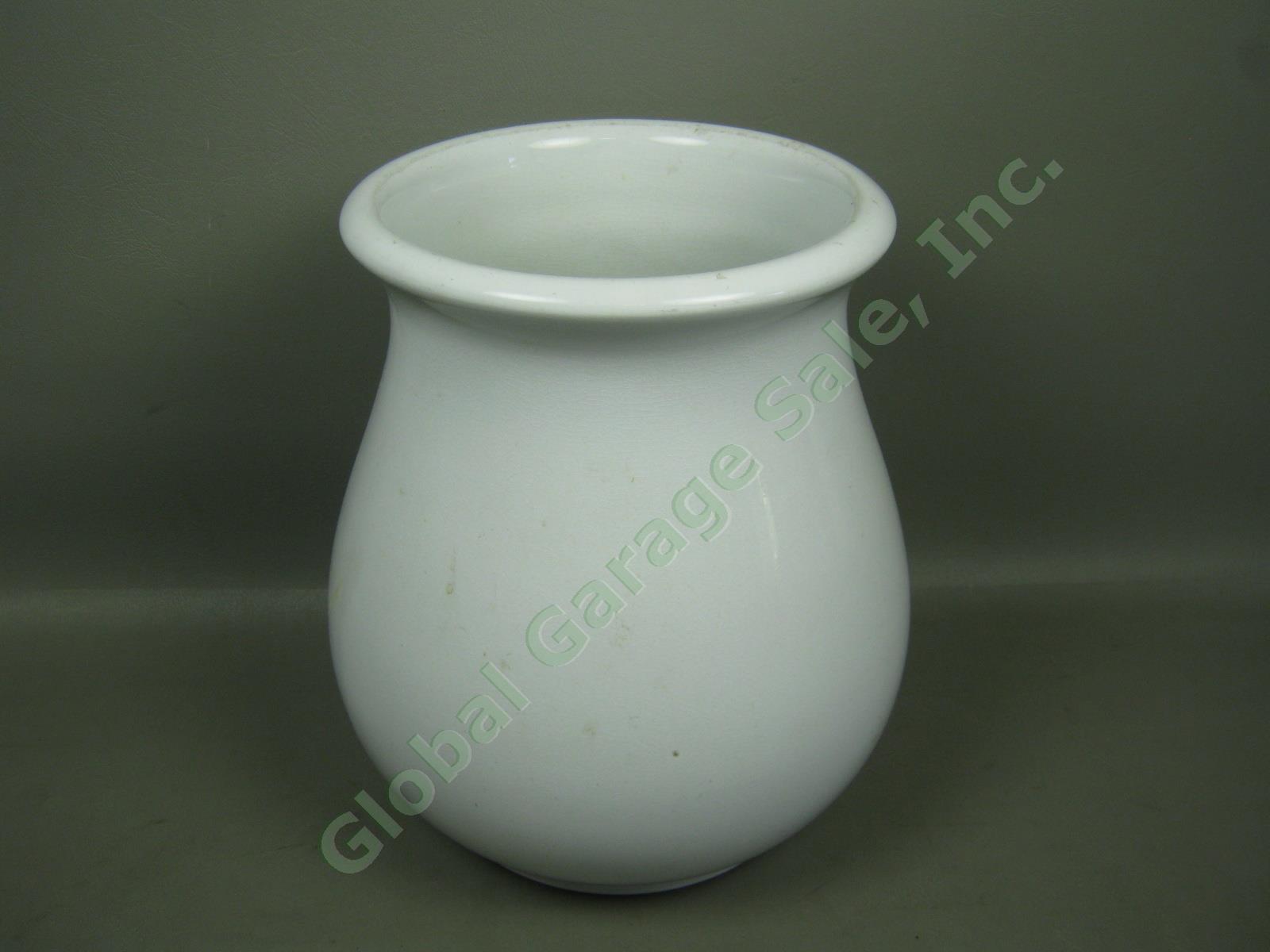 Vtg Antique Warranted Ironstone China Chamber Pot Slop Jar Bowl Vase Jardiniere 1