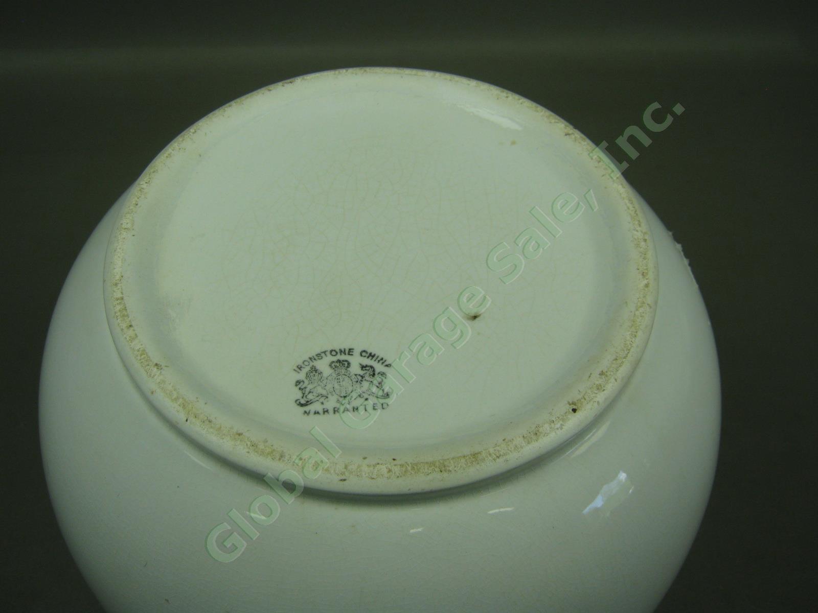 Vtg Antique Warranted Ironstone China Chamber Pot Slop Jar Bowl Vase Jardiniere 3