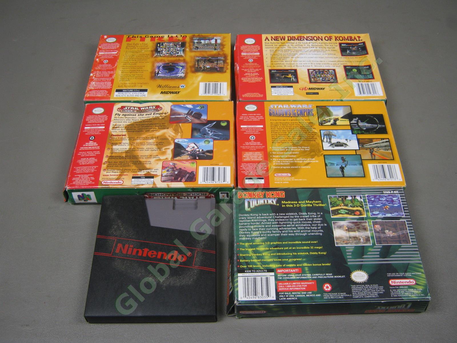 NES Super Nintendo 64 Lot Bomberman Donkey Kong Country Star Wars Mortal Kombat+ 1