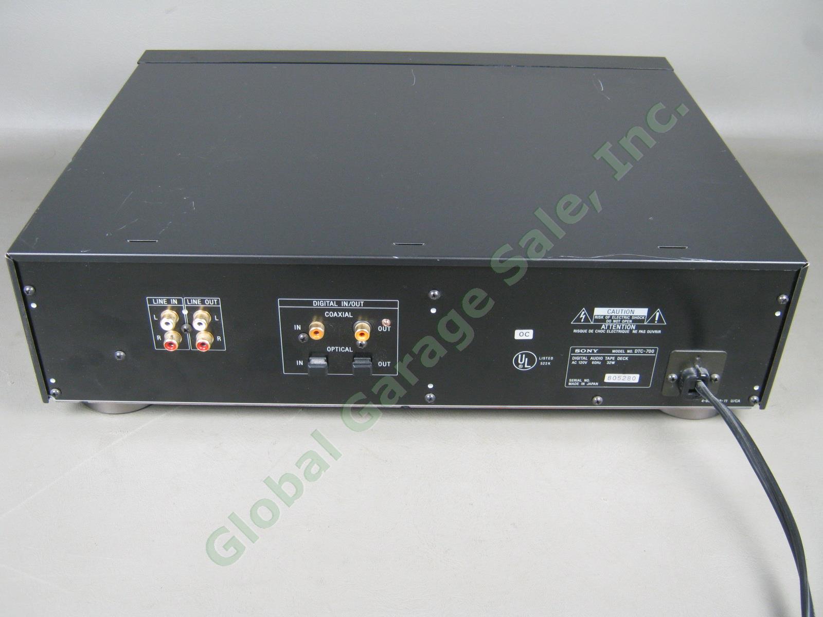 Sony DTC-700 DAT Digital Audio Tape Deck Recorder RM-D55A Remote Manual Bundle 5