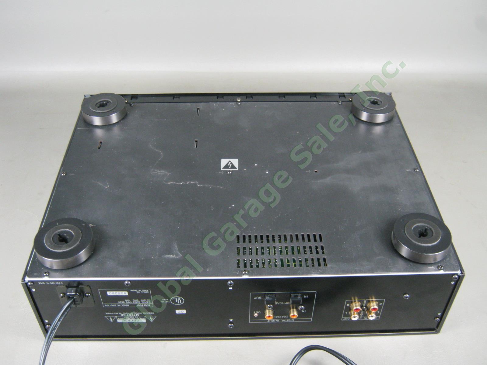 Sony DTC-700 DAT Digital Audio Tape Deck Recorder RM-D55A Remote Manual Bundle 7