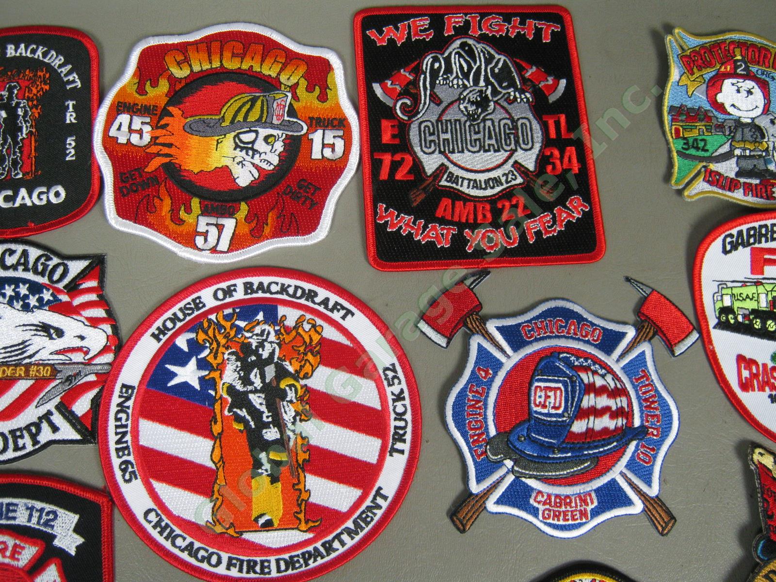 40 New & Used Fire Dept Firefighter Cloth Patch Lot Chicago New York Afghanistan 2
