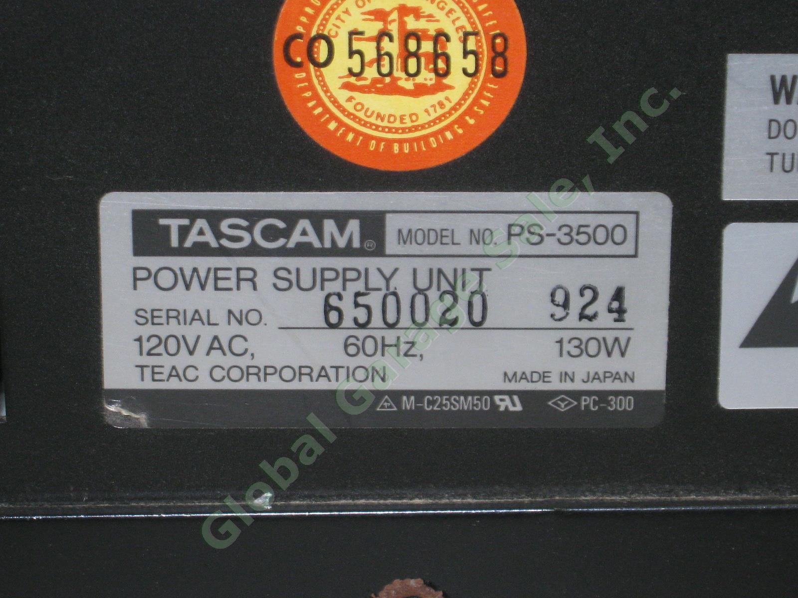 Tascam PS-3500 Power Supply Unit For M 24Track Analog Console Mixer Mixing Board 4