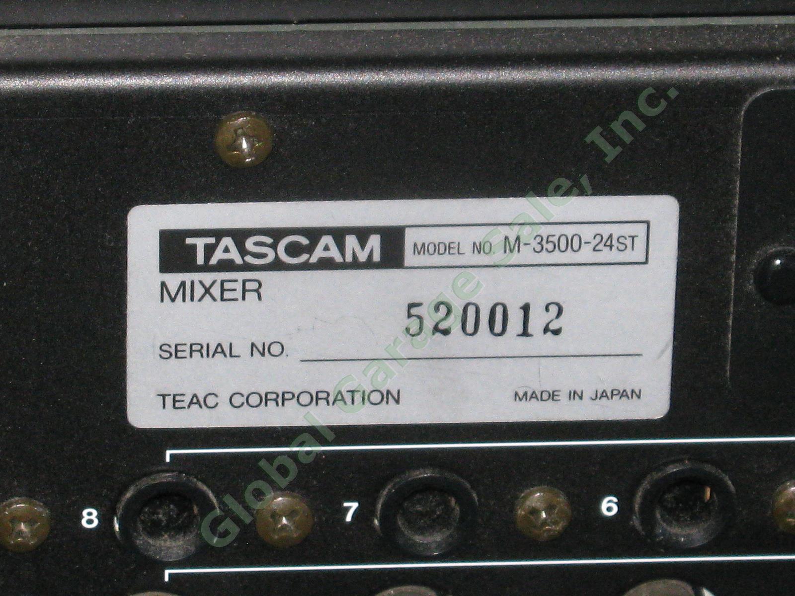 Tascam M-3500 24-Track Analog Radio Station Mixer Mixing Board 4 Pickup/Delivery 9