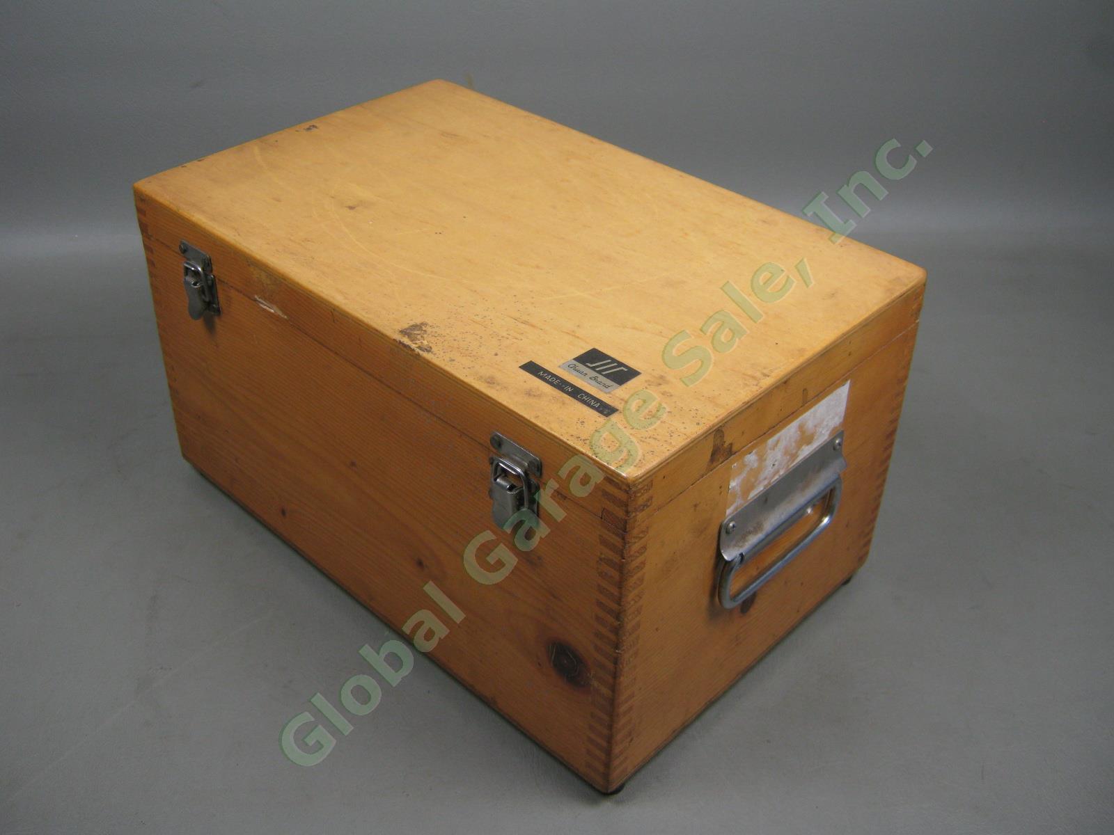 Chuan Brand Outside Micrometer Caliper Set 0-12" in W/ Wood Wooden Storage Case 5