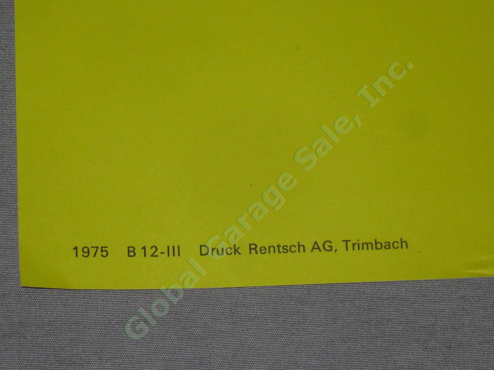 RARE Vtg 1975 Hans Erni 3-Panel Swiss Circus Knie Advertising Poster Switzerland 13