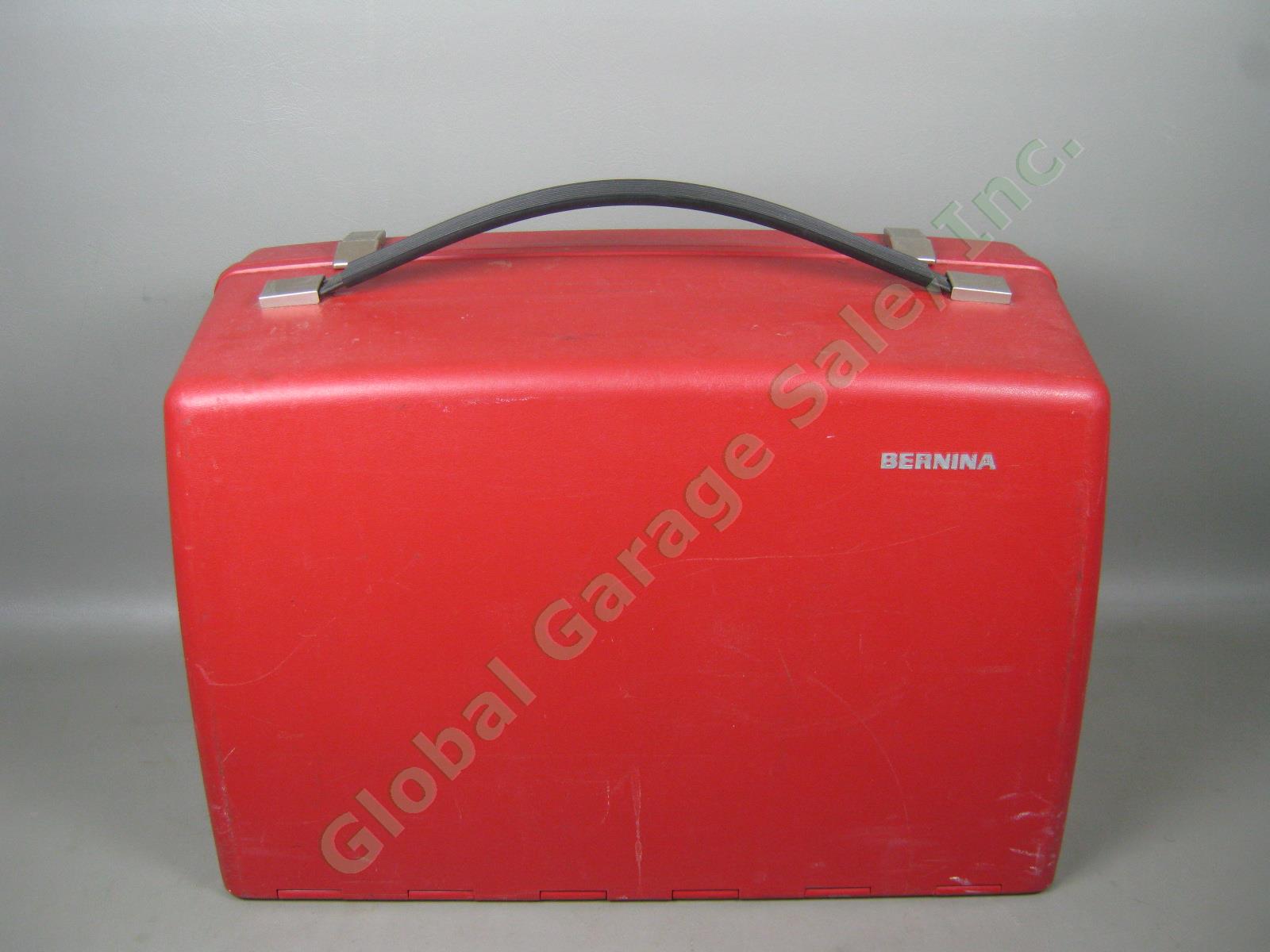 Red Bernina Hard Shell Plastic Sewing Machine Record Carrying Case ONLY 830? NR!