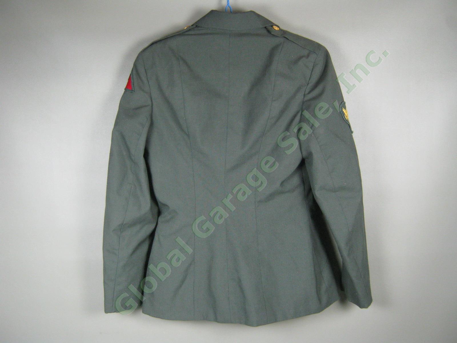 Vtg Womens Army Corps WAC Uniform Lot Green Cord Skirt Jacket Cap AG-344 Dress 2