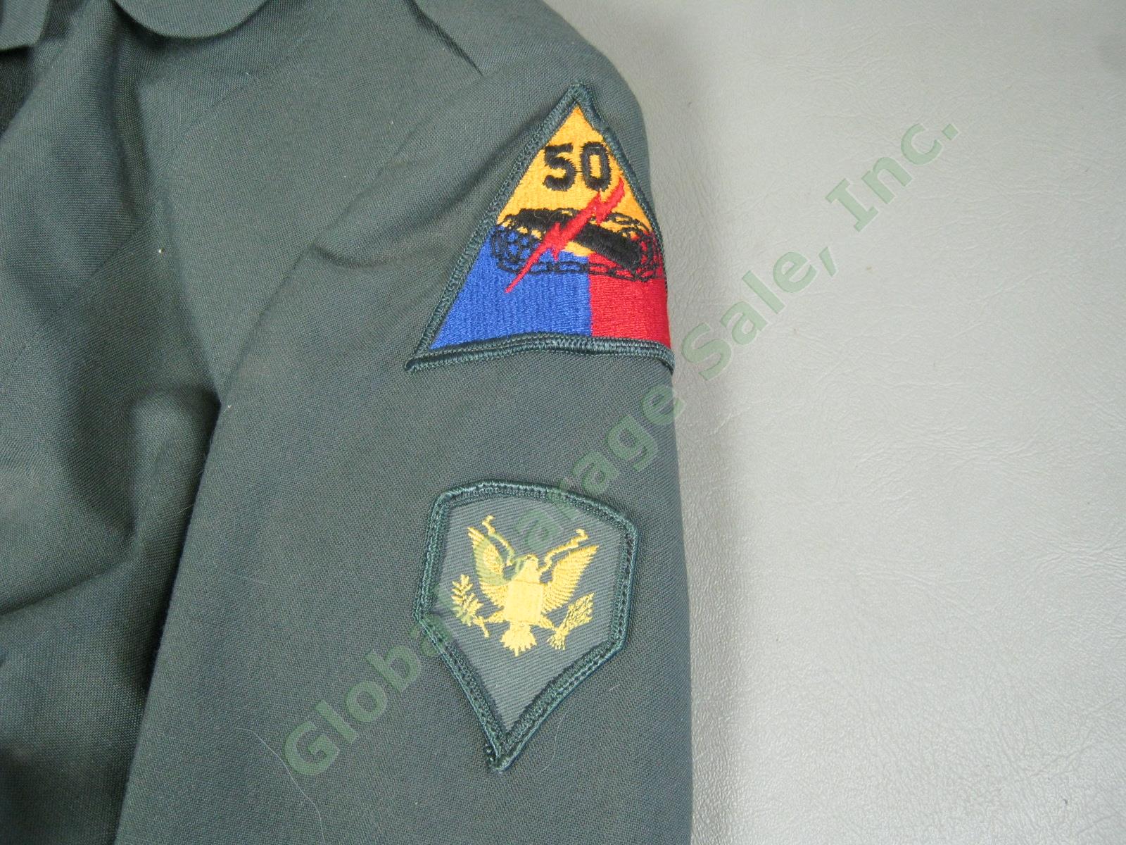 Vtg Womens Army Corps WAC Uniform Lot Green Cord Skirt Jacket Cap AG-344 Dress 3