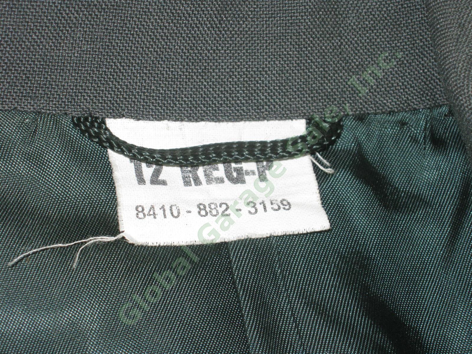 Vtg Womens Army Corps WAC Uniform Lot Green Cord Skirt Jacket Cap AG-344 Dress 6