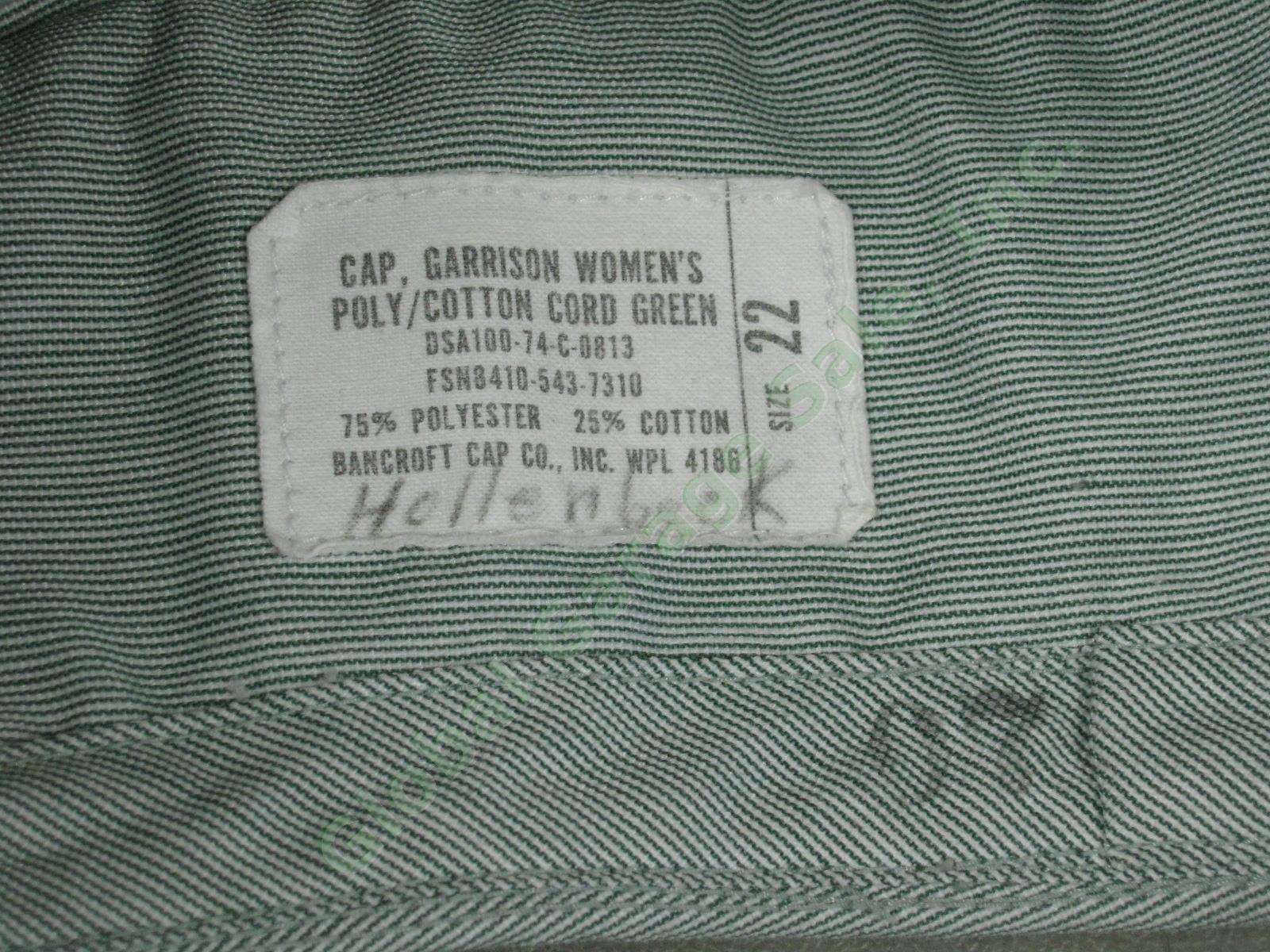 Vtg Womens Army Corps WAC Uniform Lot Green Cord Skirt Jacket Cap AG-344 Dress 17