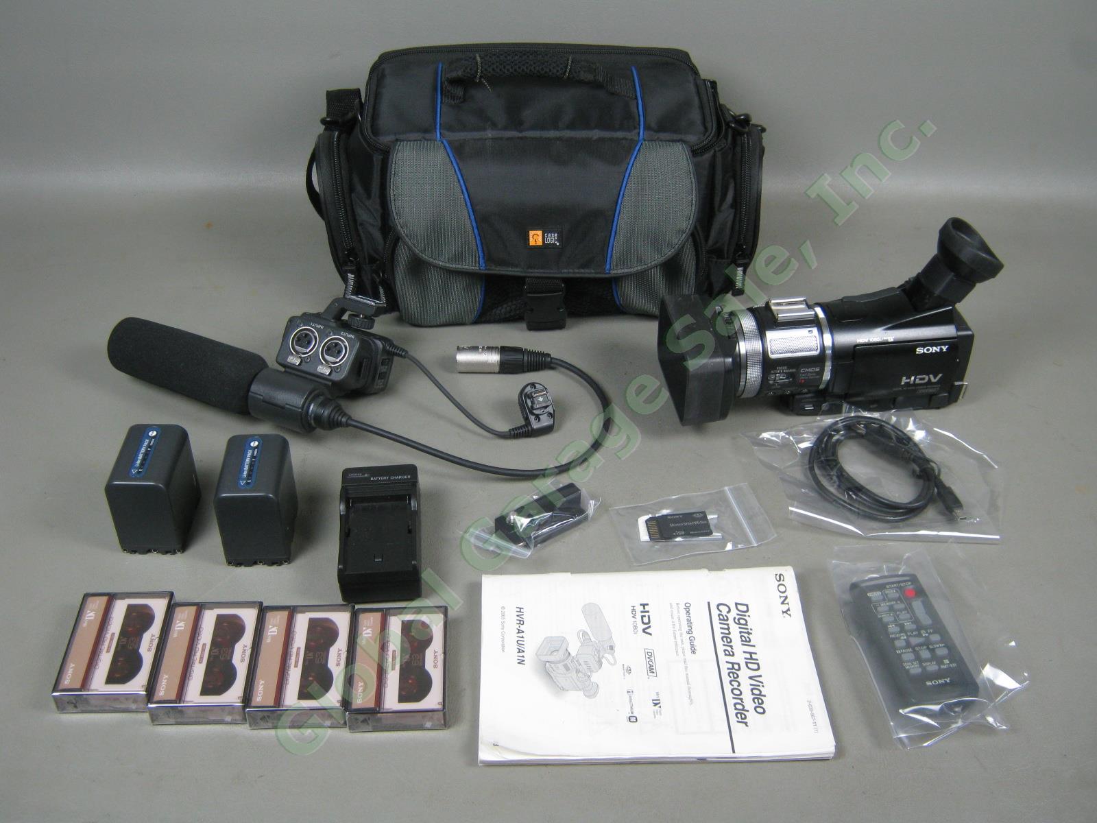 Sony HVR-A1 1/3" Professional HDV Camcorder Remote Battery Charger Case + Bundle