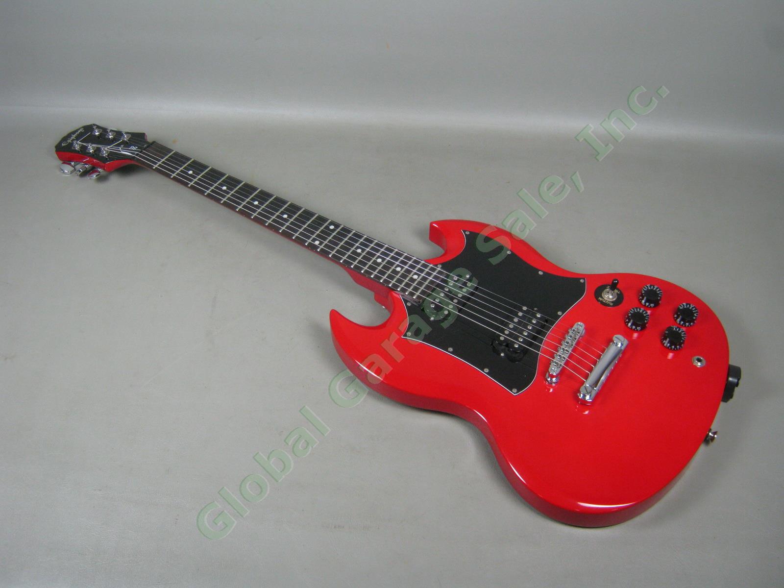 2004 Epiphone SG Solid Body Electric Guitar W/ Hard Case Soft Gig Bag Bundle Lot 1