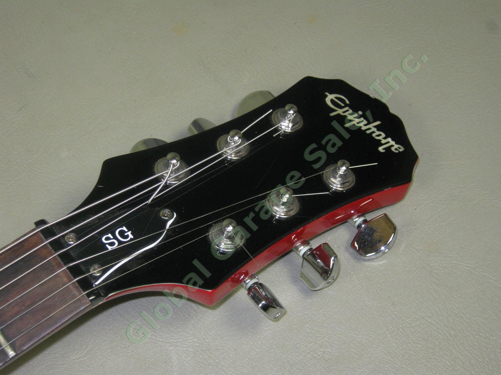 2004 Epiphone SG Solid Body Electric Guitar W/ Hard Case Soft Gig Bag Bundle Lot 3