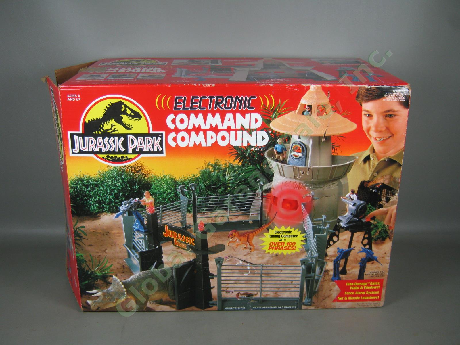Vtg 1993 Kenner Jurassic Park Electronic Command Compound Dinosaur Playset W/Box
