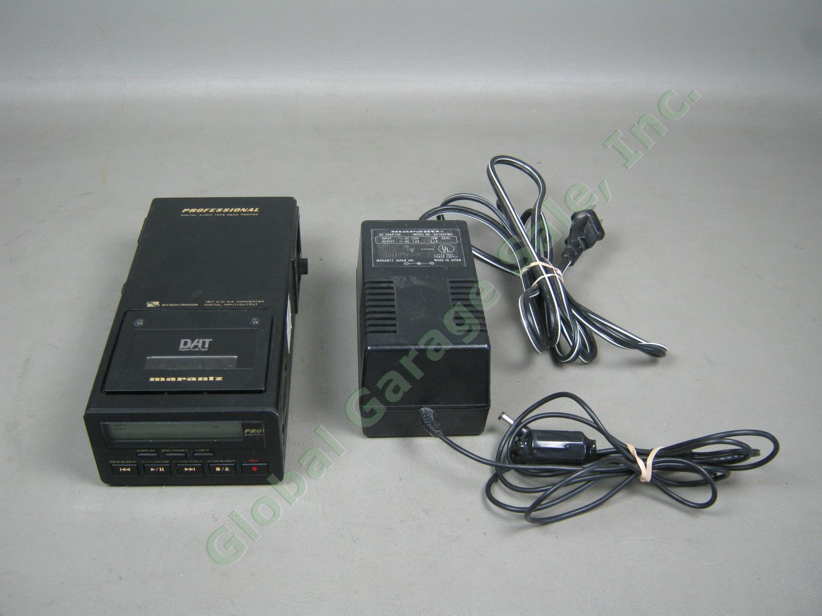 Marantz PMD700 Professional DAT Digital Audio Tape Deck Recorder +AC Adapter Lot