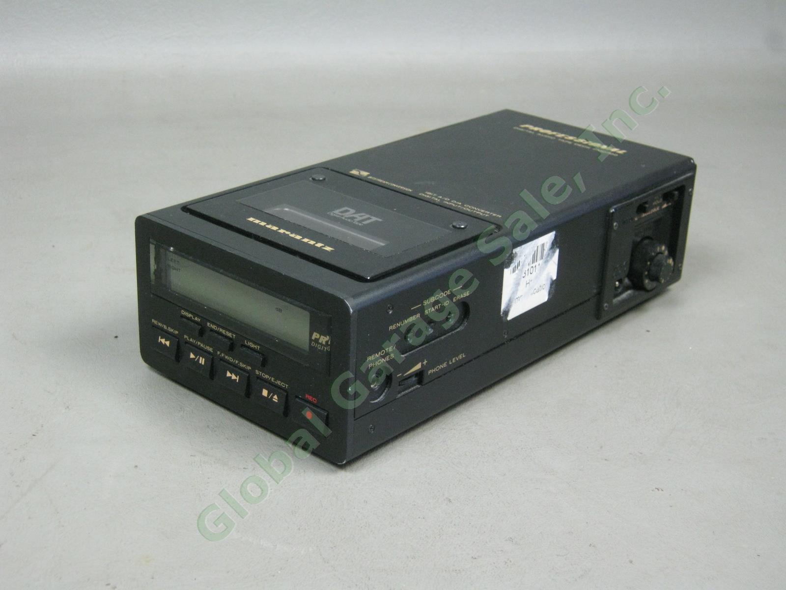Marantz PMD700 Professional DAT Digital Audio Tape Deck Recorder +AC Adapter Lot 2