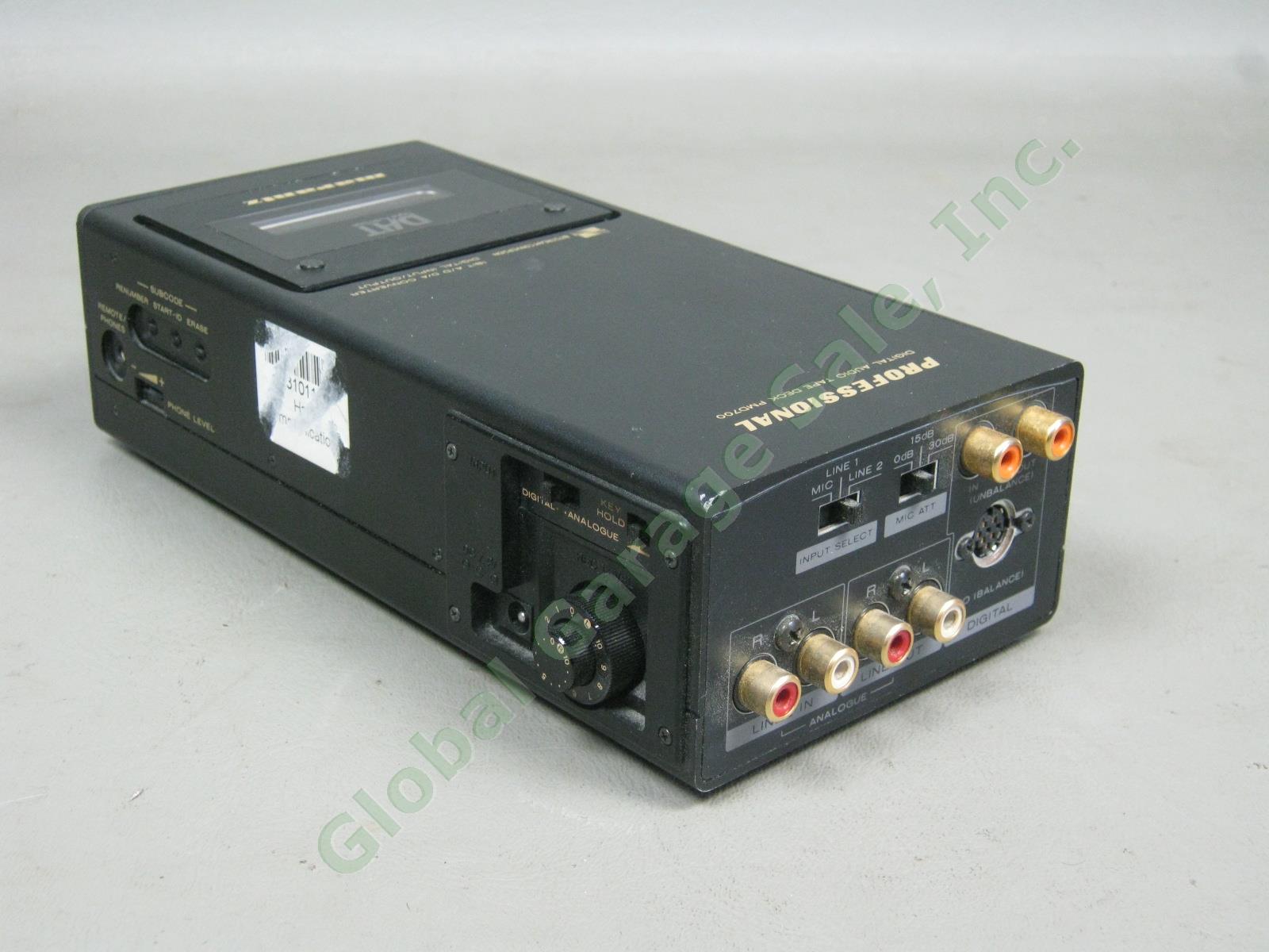Marantz PMD700 Professional DAT Digital Audio Tape Deck Recorder +AC Adapter Lot 3