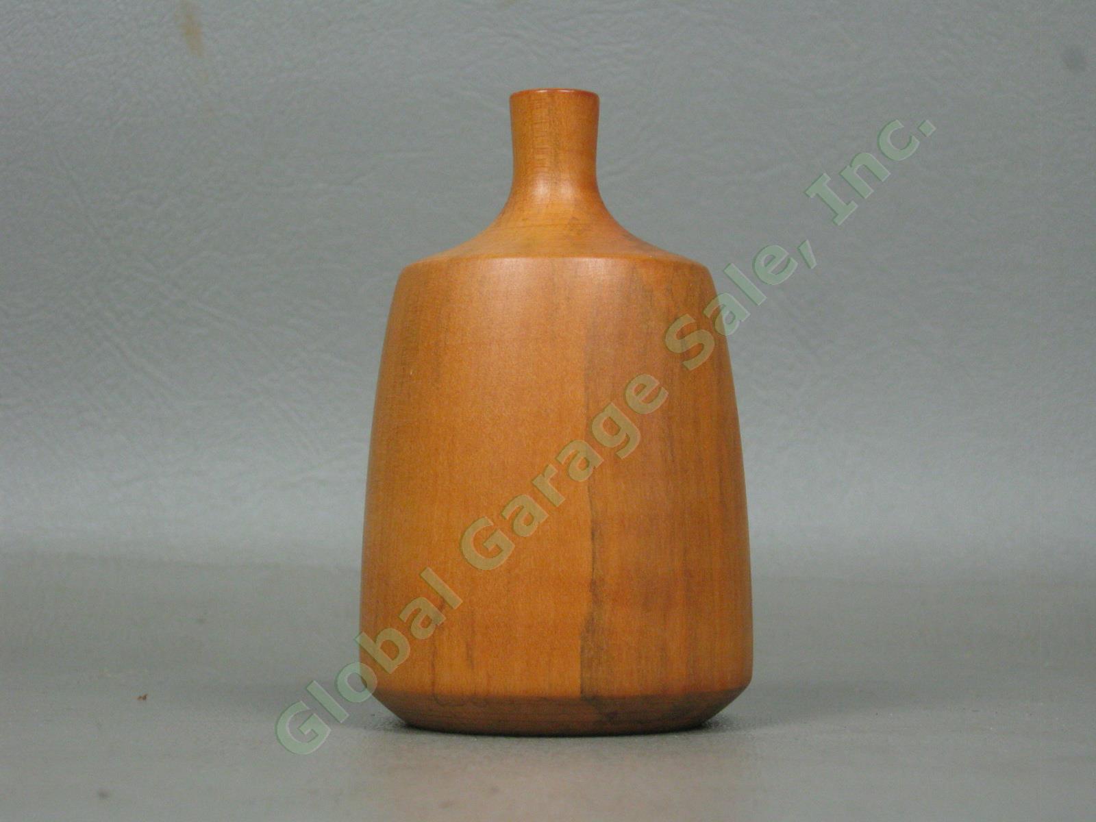 Rude Osolnik Originals Signed Wood Turned Bud Twig Vase Weed Pot Rare Maple NR!