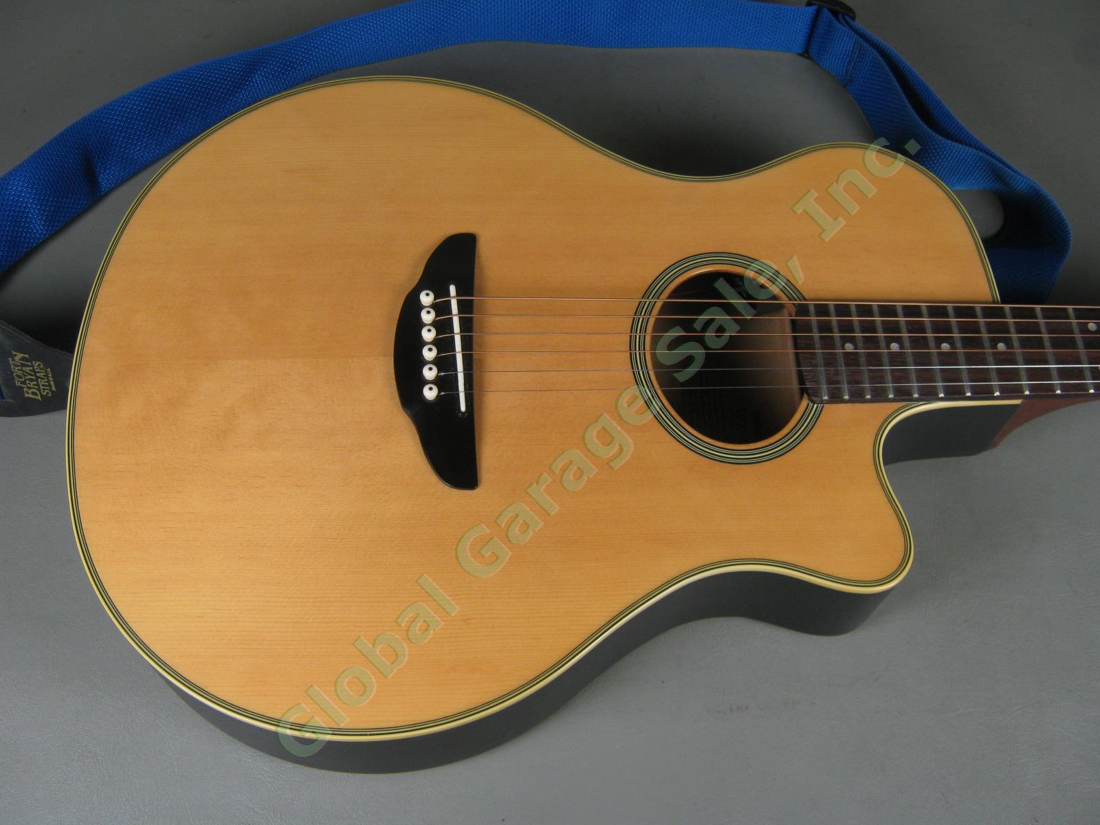Yamaha APX-4 Acoustic Electric Guitar Natural Finish With Case Sounds Great! NR 2