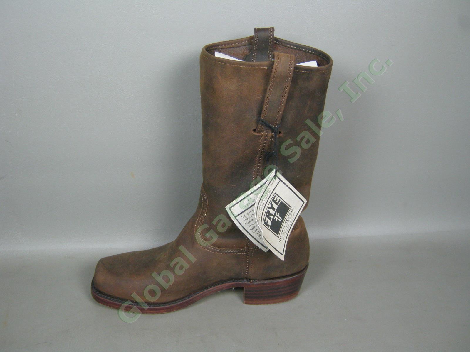 Mens Frye Cavalry 12L Tan Leather Boots Worn Once 9.5 Medium Width W/Box 87410-1 3