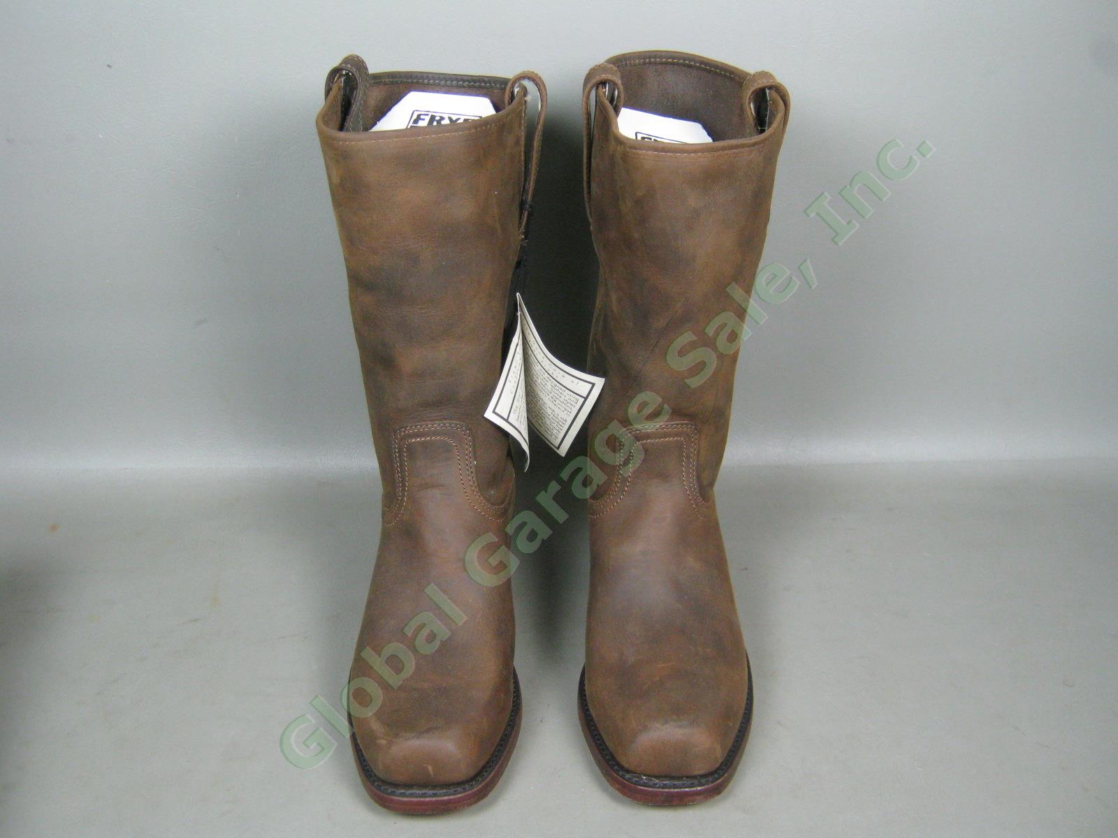 Mens Frye Cavalry 12L Tan Leather Boots Worn Once 9.5 Medium Width W/Box 87410-1 5