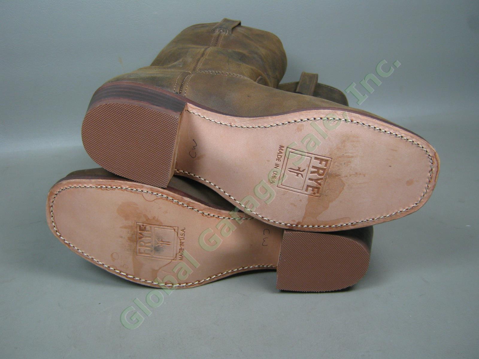 Mens Frye Cavalry 12L Tan Leather Boots Worn Once 9.5 Medium Width W/Box 87410-1 8