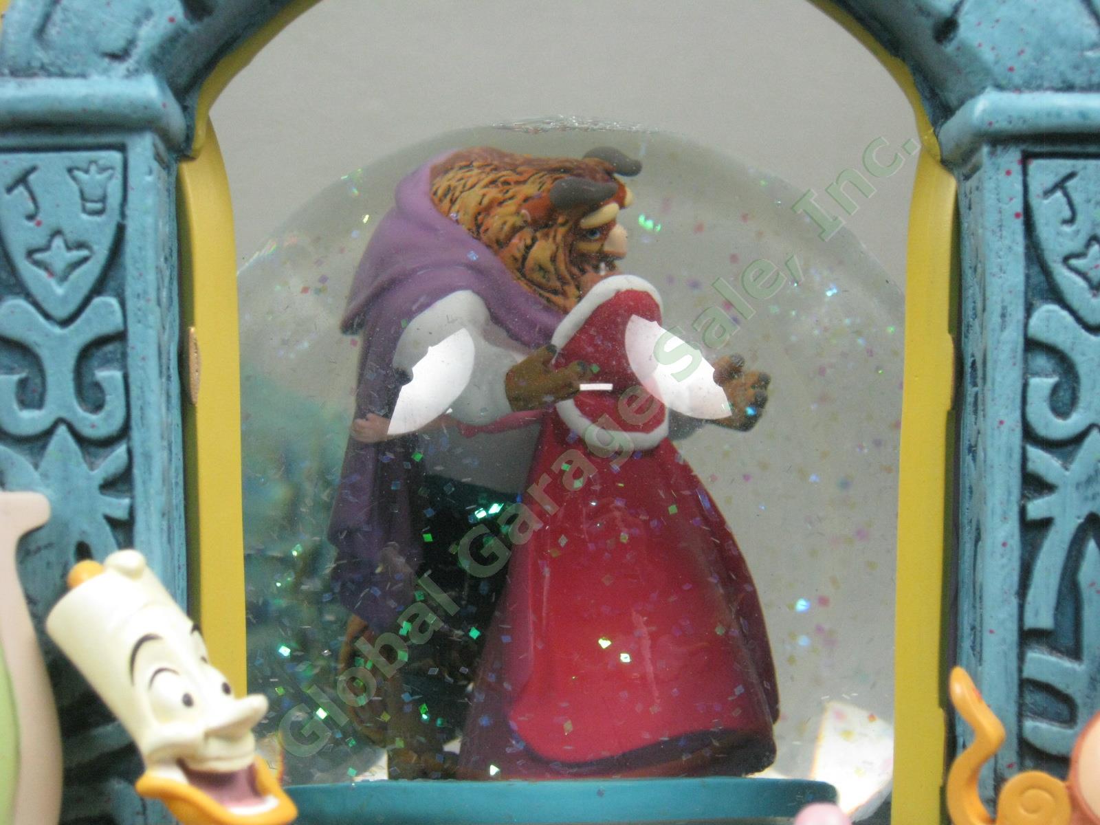 Disney Store Belle Beauty And The Beast Musical Snow Globe Plays Song +Box +Foam 5