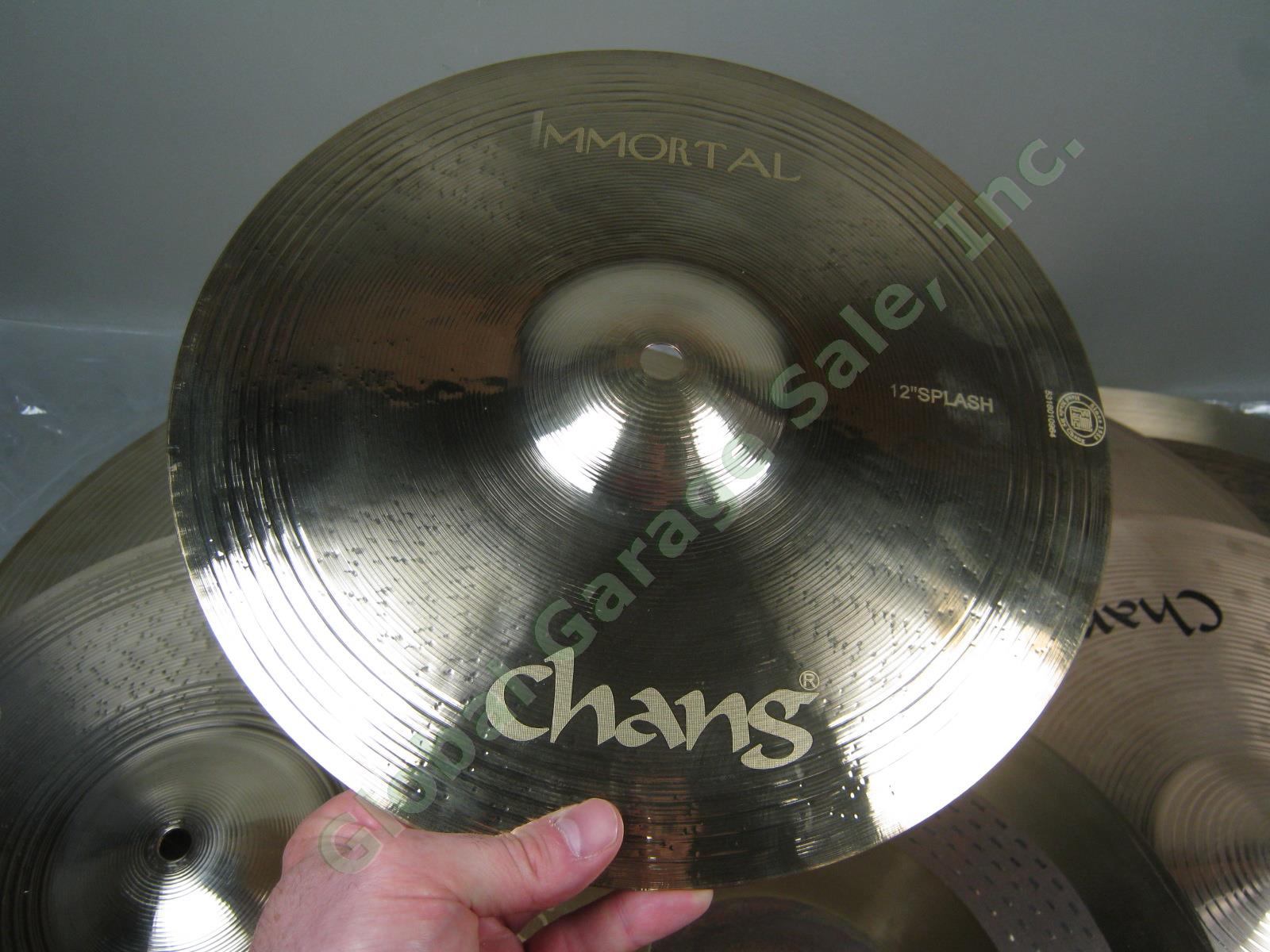 8 Drum Cymbal Lot Sabian Chang 12" 14" 16" 18" 20" Crash Spash Ride DE Vintage + 3