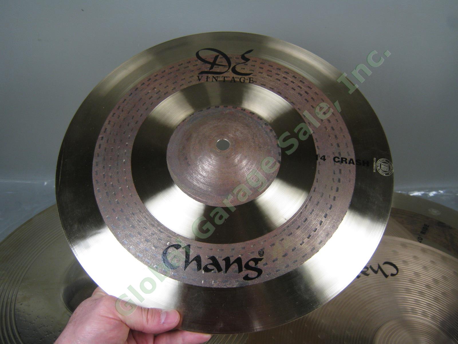 8 Drum Cymbal Lot Sabian Chang 12" 14" 16" 18" 20" Crash Spash Ride DE Vintage + 5