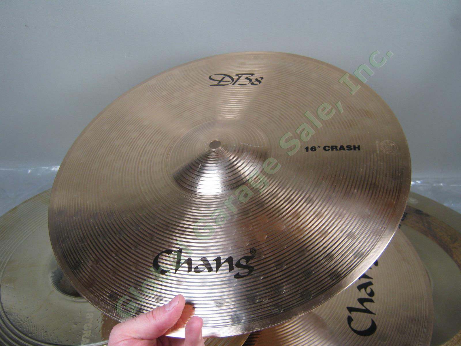 8 Drum Cymbal Lot Sabian Chang 12" 14" 16" 18" 20" Crash Spash Ride DE Vintage + 6
