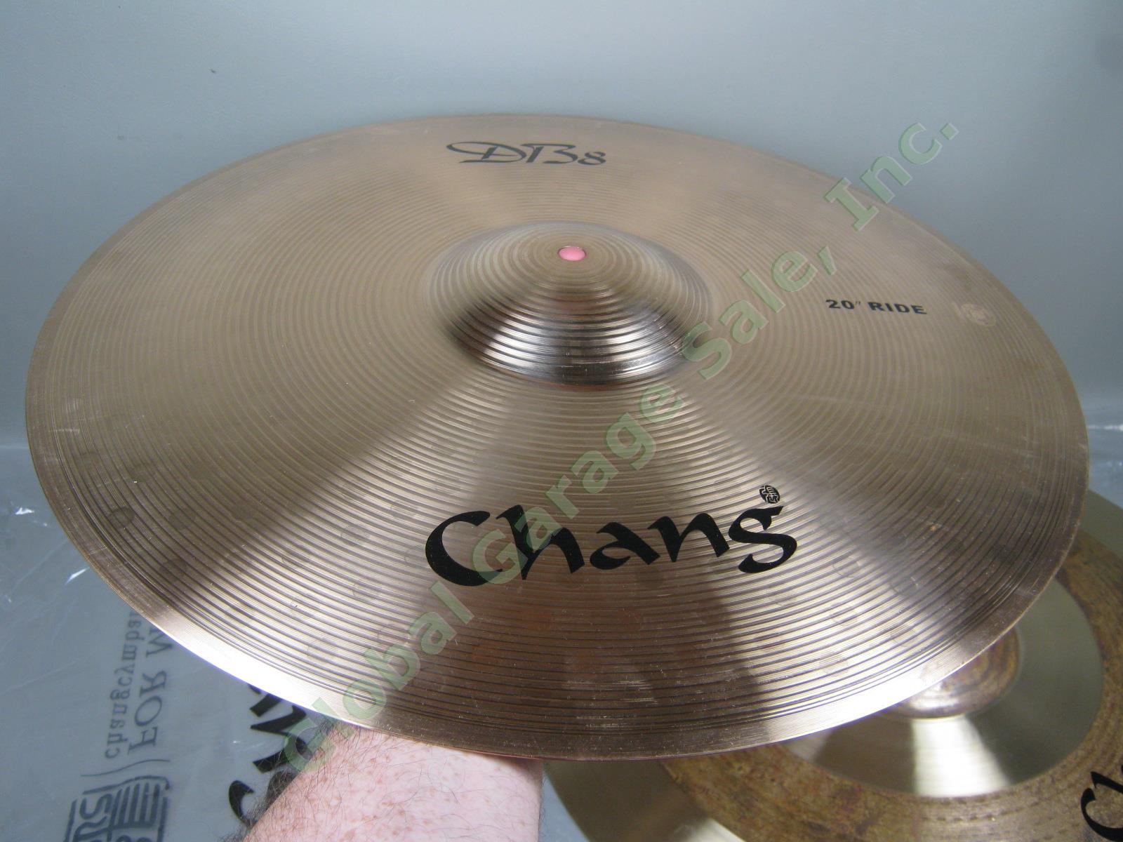 8 Drum Cymbal Lot Sabian Chang 12" 14" 16" 18" 20" Crash Spash Ride DE Vintage + 8