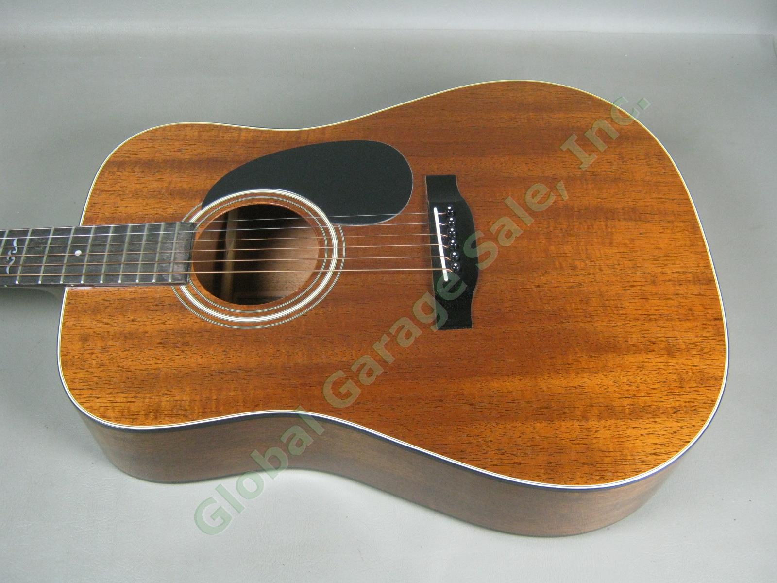 Vtg Alvarez 5222 Acoustic Mahogany Guitar W/ Hard Case Strap Pitch Pipe Bundle 2