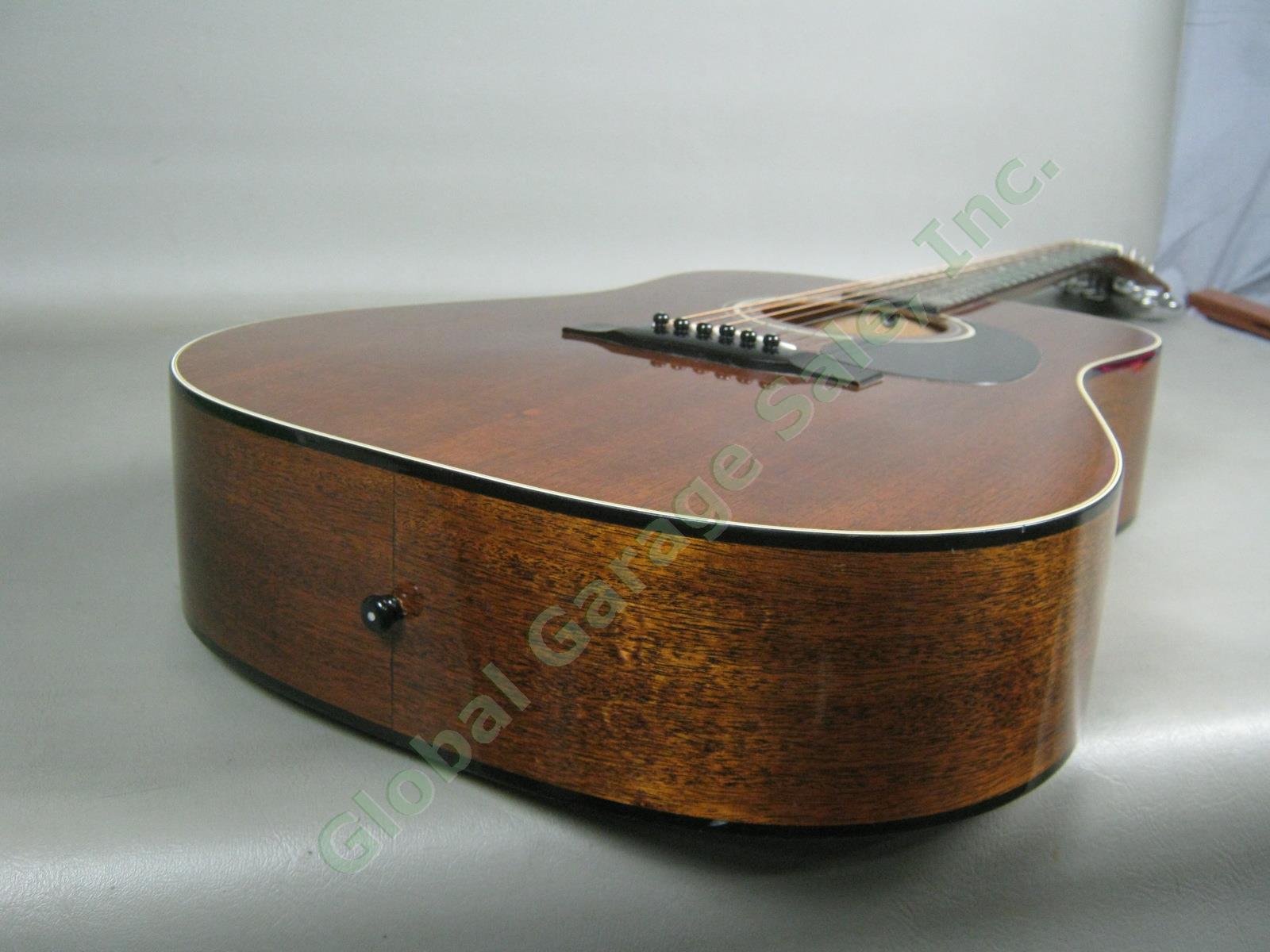 Vtg Alvarez 5222 Acoustic Mahogany Guitar W/ Hard Case Strap Pitch Pipe Bundle 5