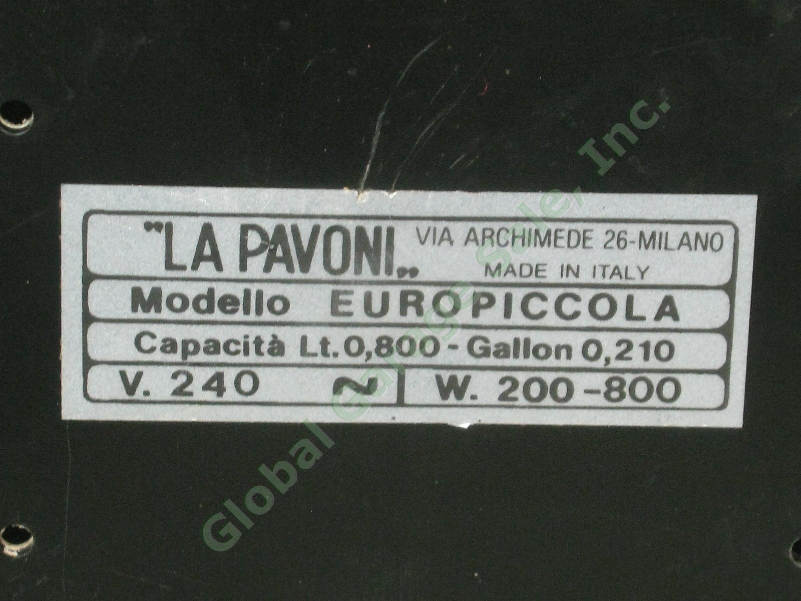 La Pavoni Europiccola Lever Espresso Machine 240V UK Plug NO RES! 10