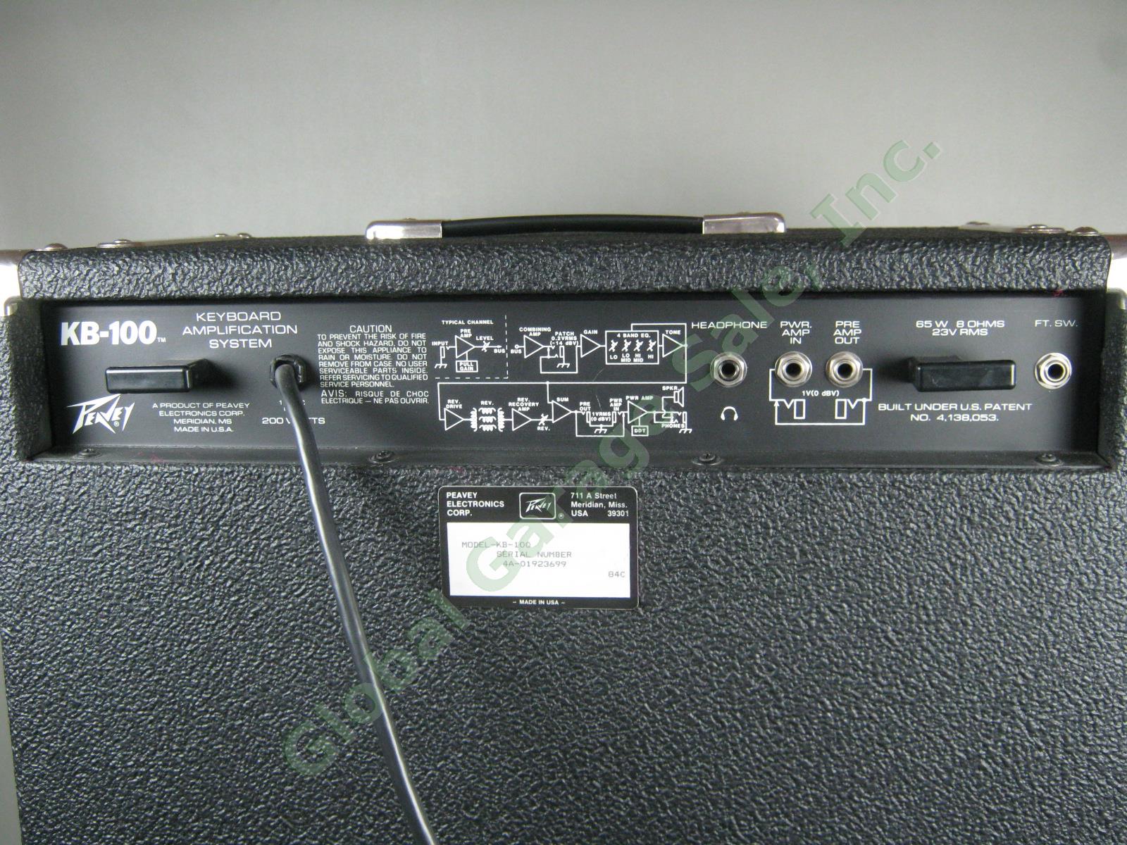 Vtg 1984 Peavey KB-100 Electronic Keyboard Amplifier Amp +Vinyl Cover Bundle Lot 7