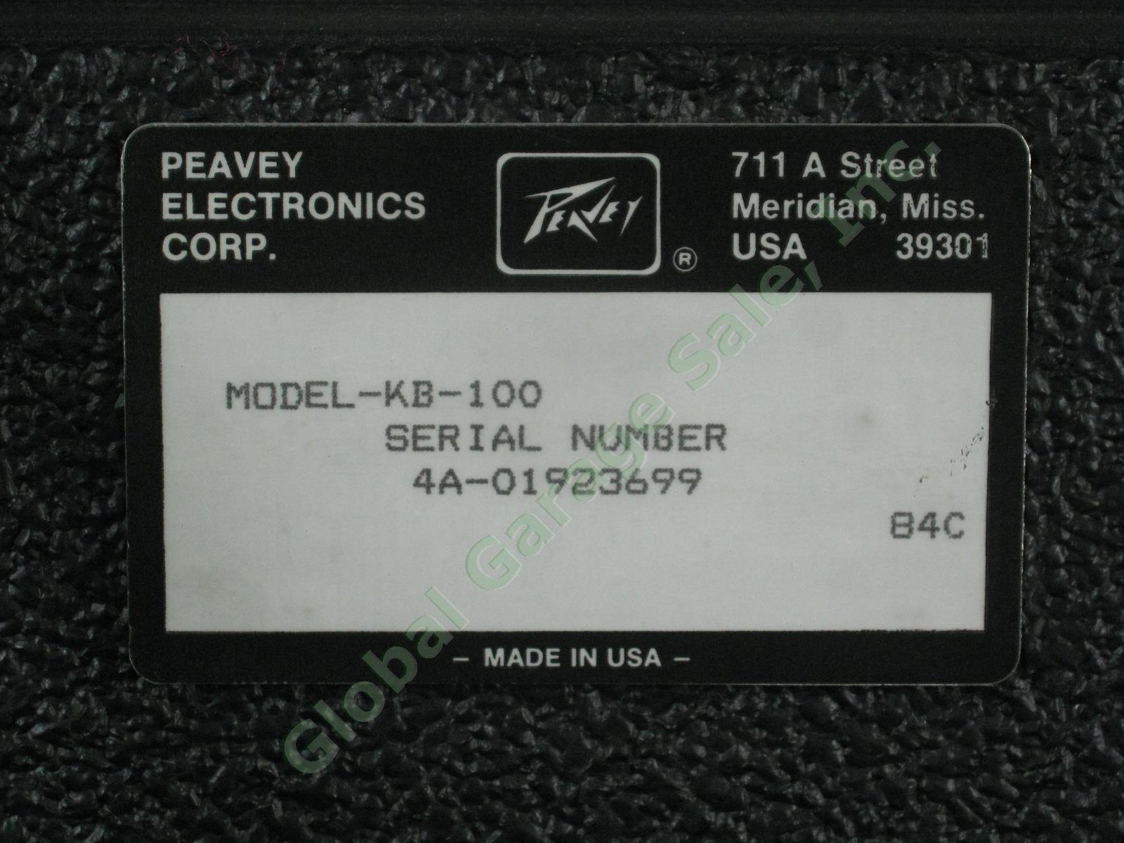 Vtg 1984 Peavey KB-100 Electronic Keyboard Amplifier Amp +Vinyl Cover Bundle Lot 8