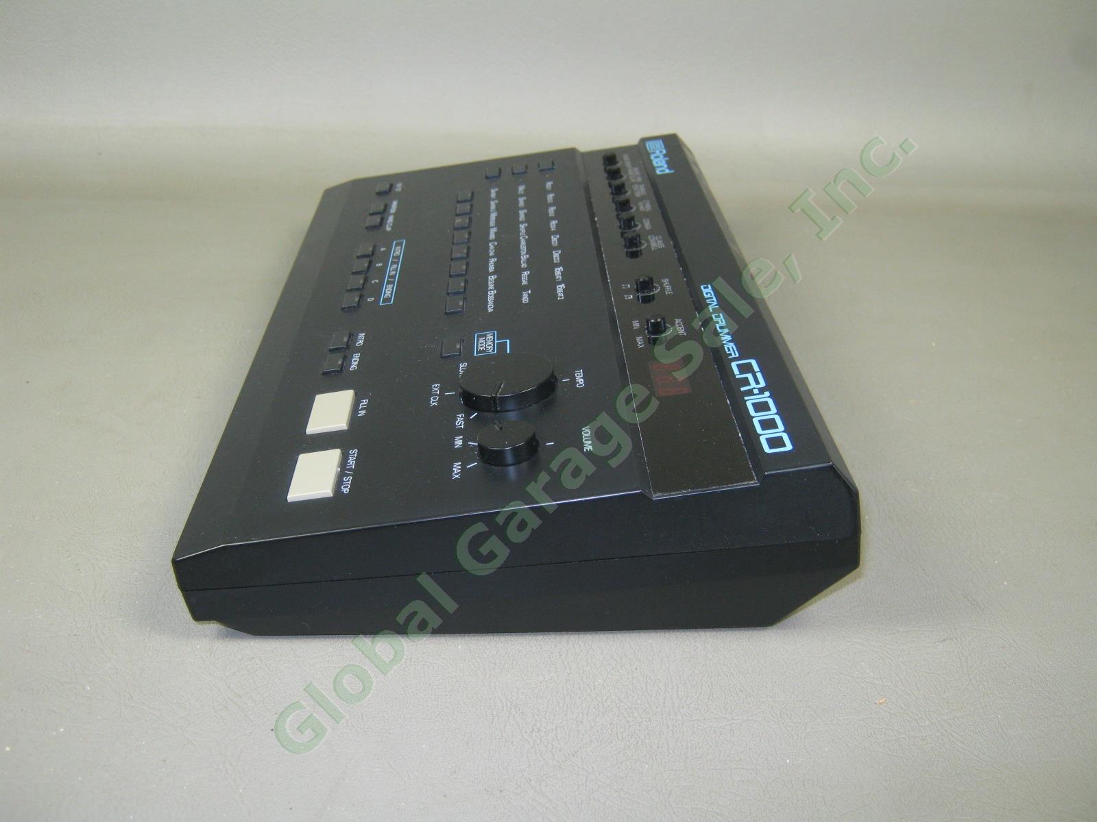 Vtg Roland CR-1000 Digital Drummer Drum Machine + AC Adapter Foot Switch Bundle+ 3