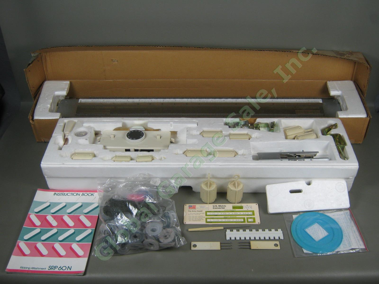 Silver Reed SRP 60N Ribber W/ Accessory Bundle Lot For Singer Knitting Machines