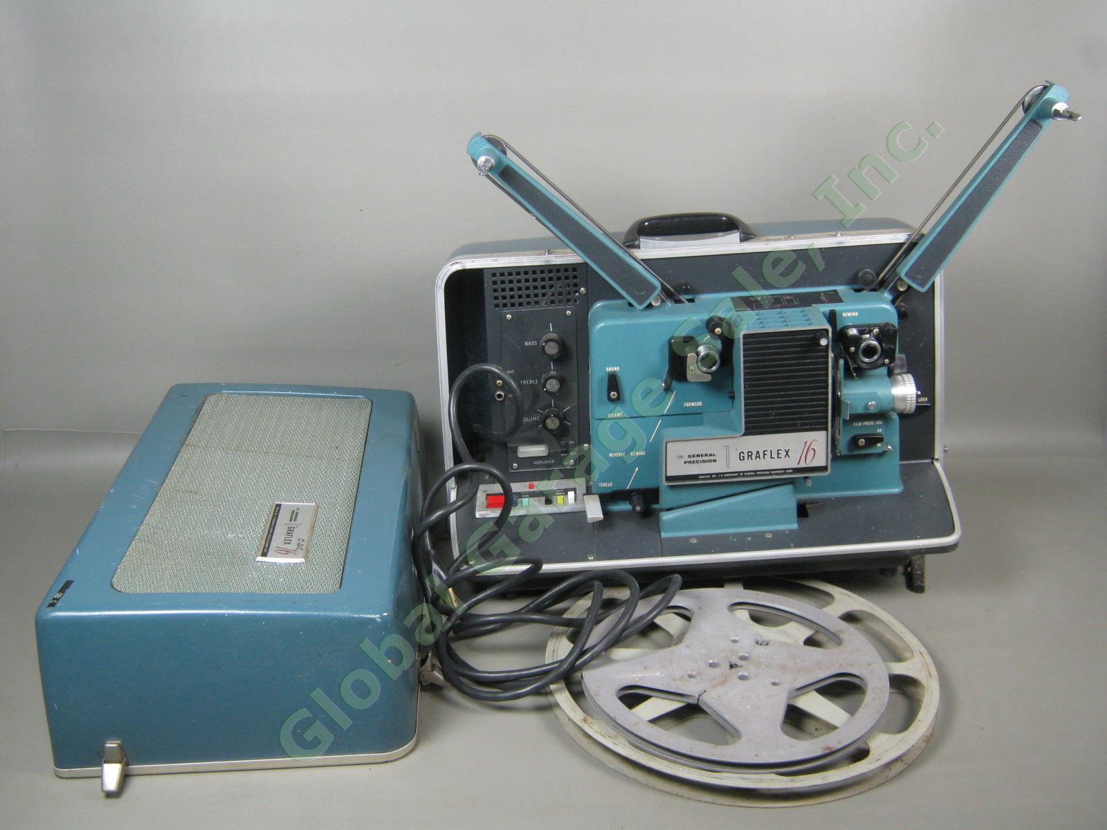 Vtg General Precision Graflex 16 16mm Home Movie Film 820 Sound Video Projector 1