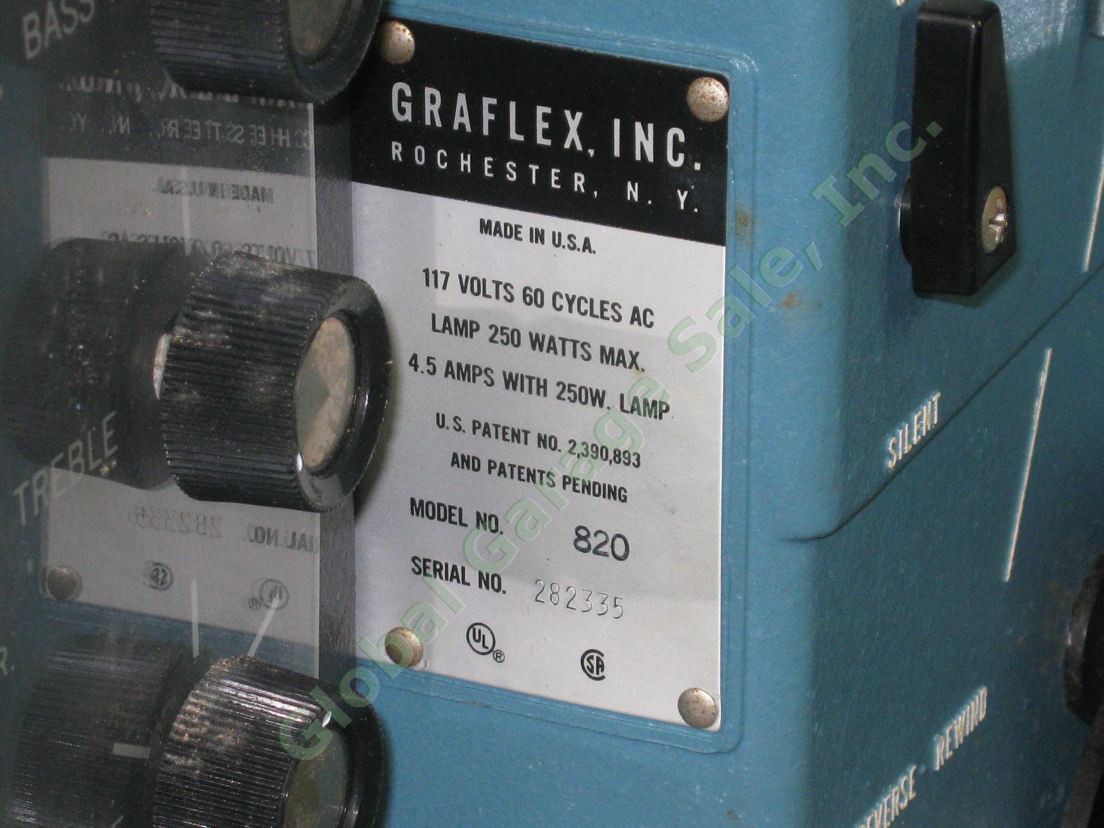 Vtg General Precision Graflex 16 16mm Home Movie Film 820 Sound Video Projector 6
