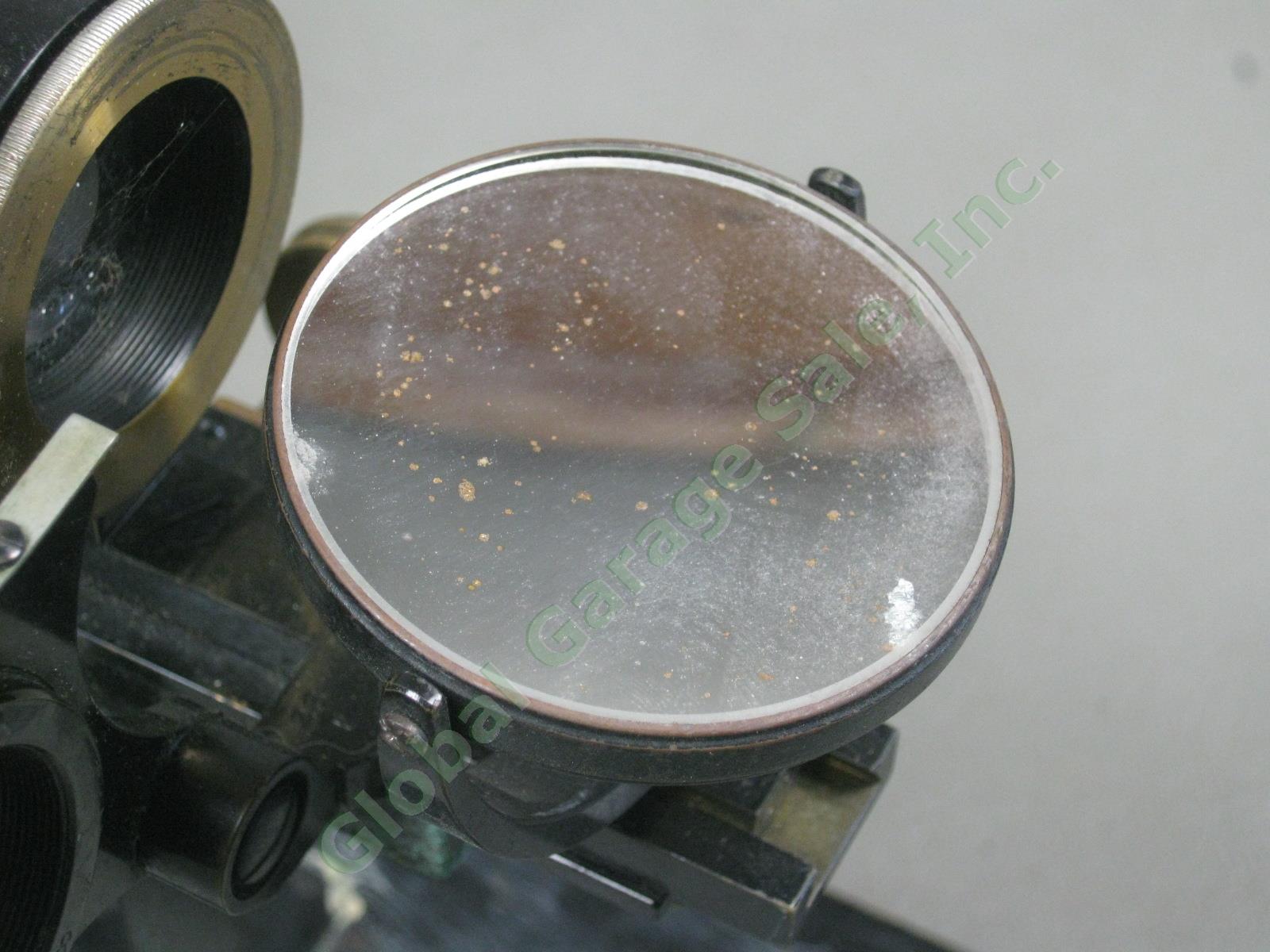 Vtg Antique E Leitz Wetzlar Brass Microscope 91221 W/ 2 6 1/12 Objectives Lenses 11
