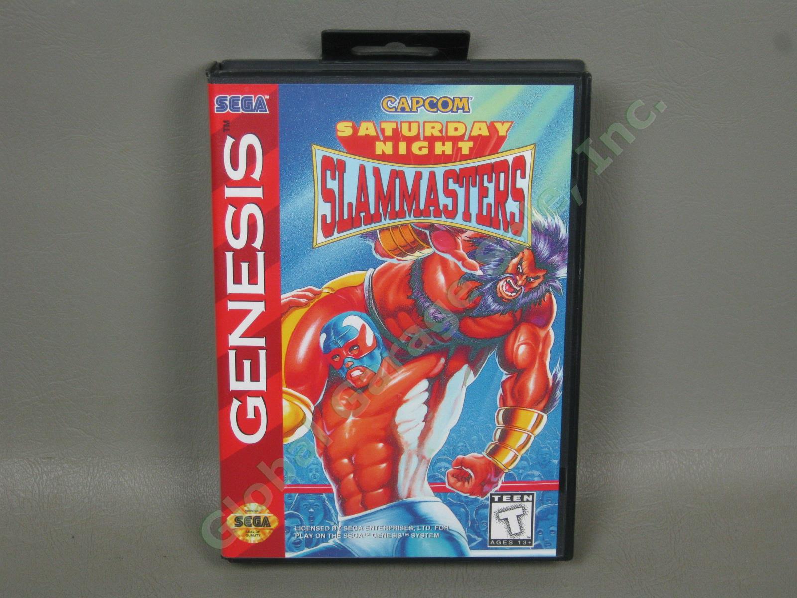 Sega Genesis Game Capcom Saturday Night Slammasters Complete CIB W/ Manual + Box