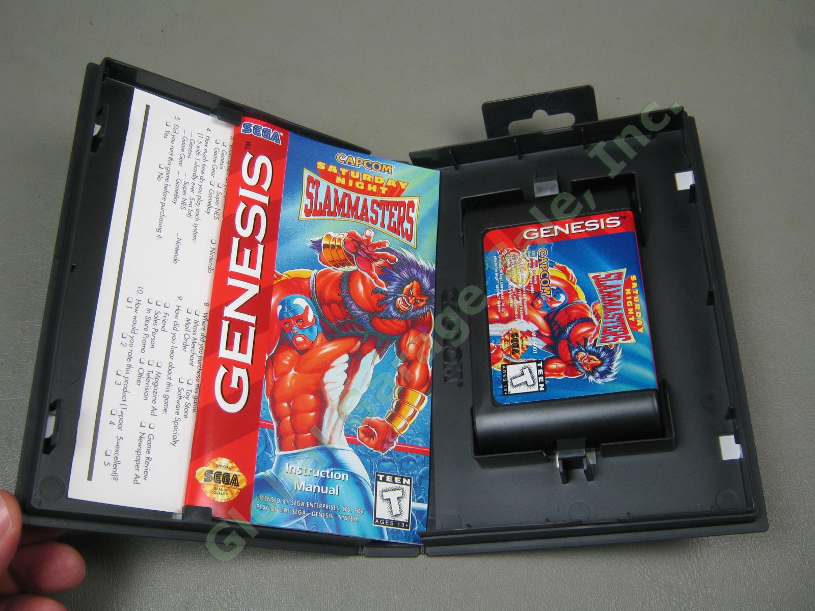 Sega Genesis Game Capcom Saturday Night Slammasters Complete CIB W/ Manual + Box 2