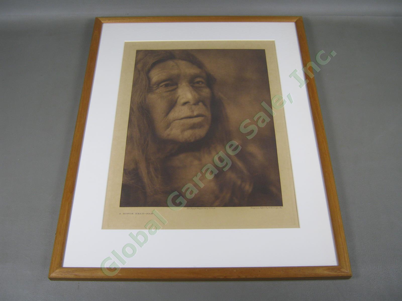 Edward Curtis Photogravure Photo 1924 Miwok Head Man Plate 493 11.5x15.5 Gelder